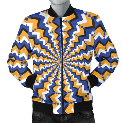 Optical illusion Pattern Print Design A01 Men Bomber Jacket