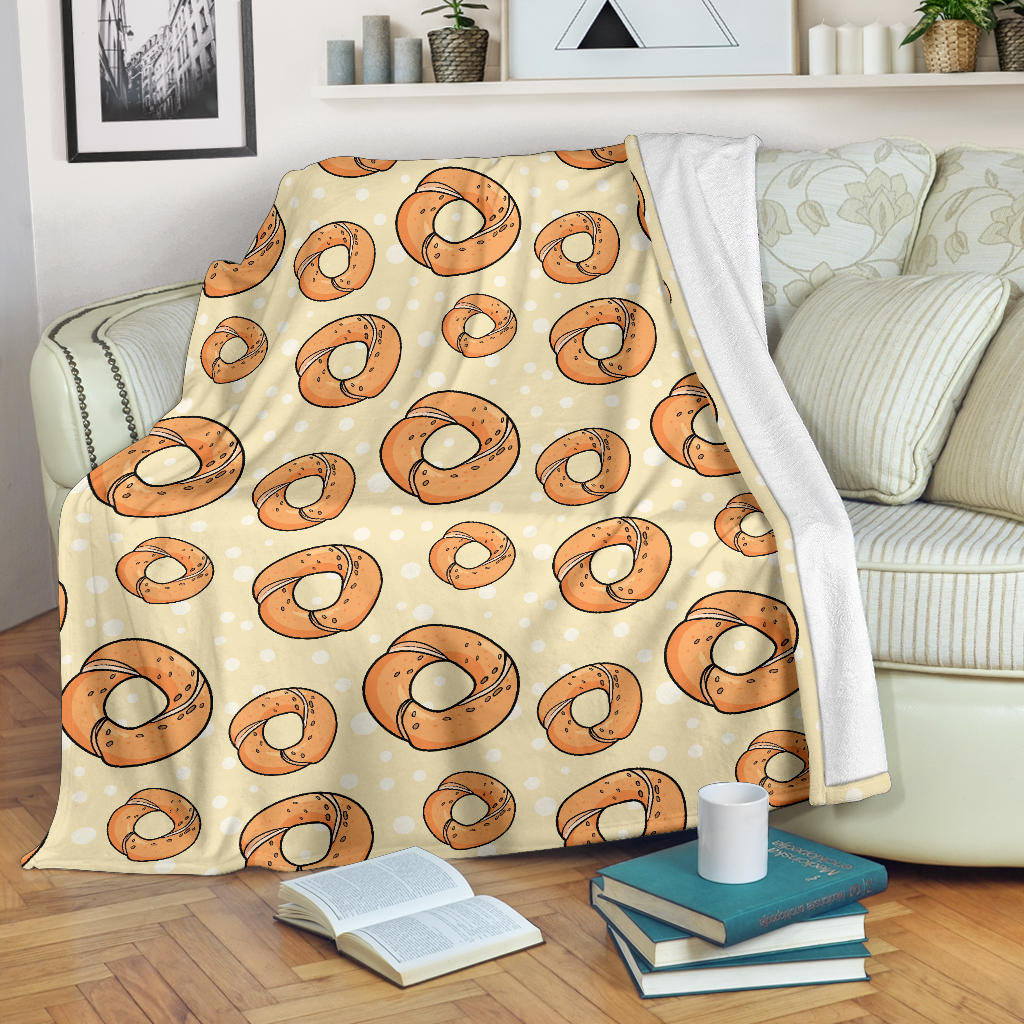 Bagel Pattern Print Design 03 Premium Blanket