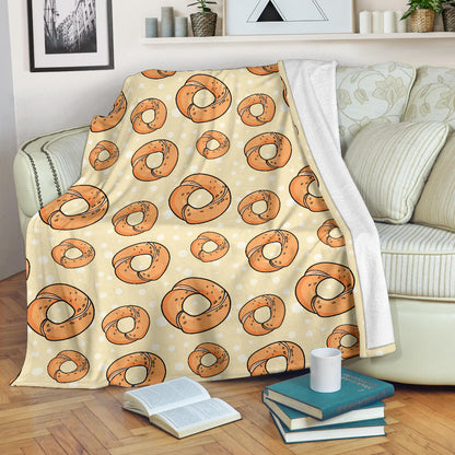 Bagel Pattern Print Design 03 Premium Blanket