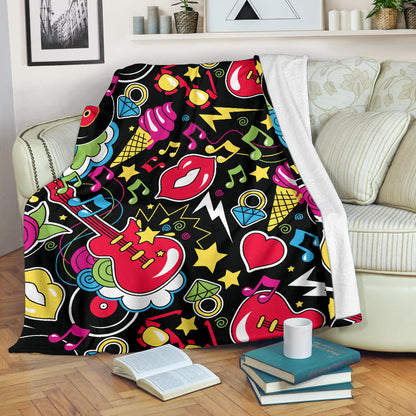 Pop Art Pattern Print Design A04 Premium Blanket