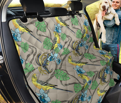 Parakeet Pattern Print Design A02 Rear Dog Car Seat Cover Hammock