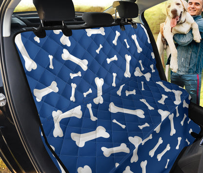 Dog Bone Pattern Print Design 03 Rear Dog Car Seat Cover Hammock