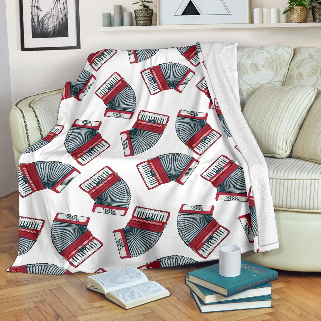 Accordion Pattern Print Design 03 Premium Blanket