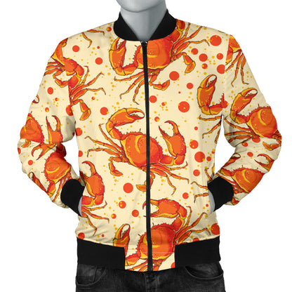 Crab Pattern Print Design 01 Men Bomber Jacket