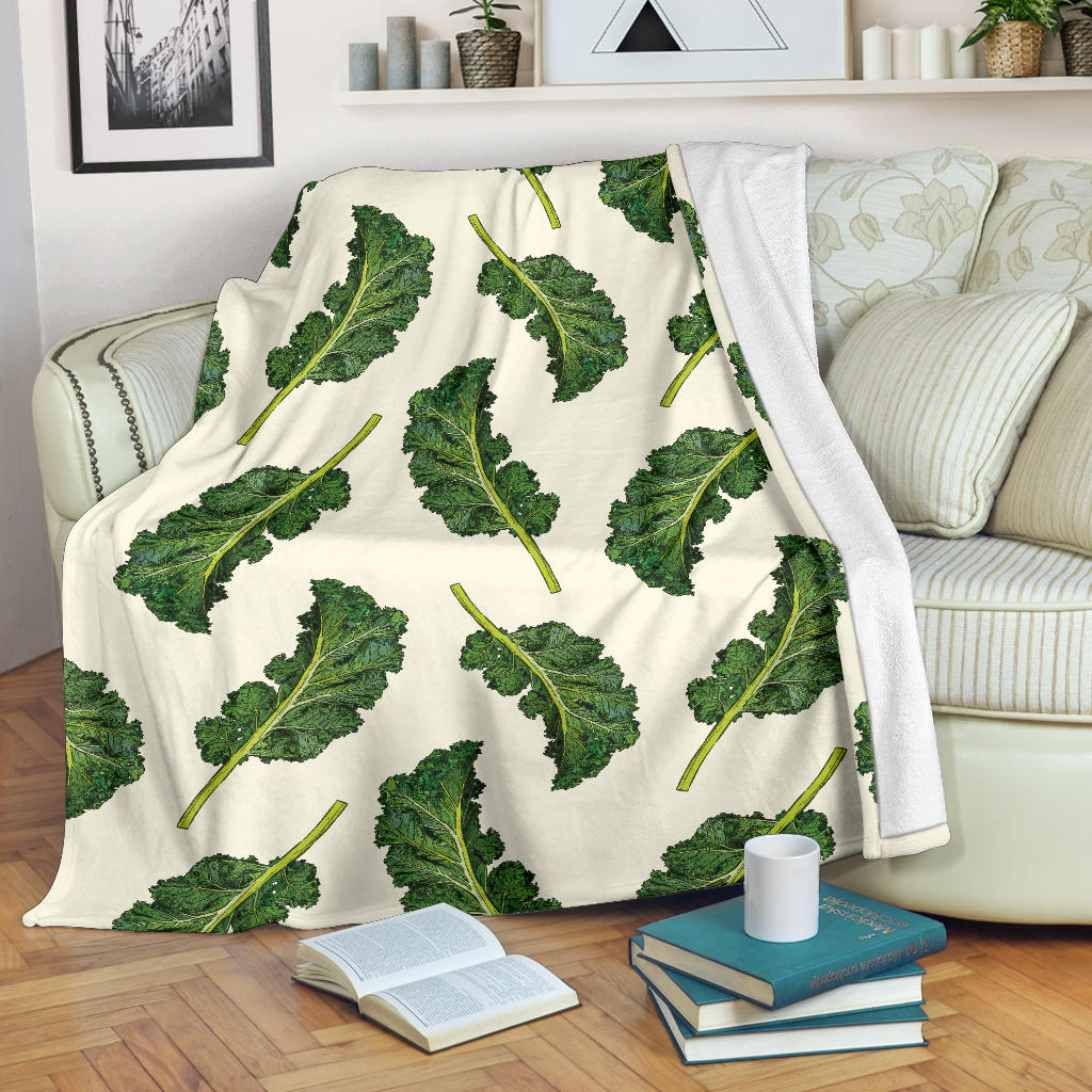 Kale Pattern Print Design 03 Premium Blanket
