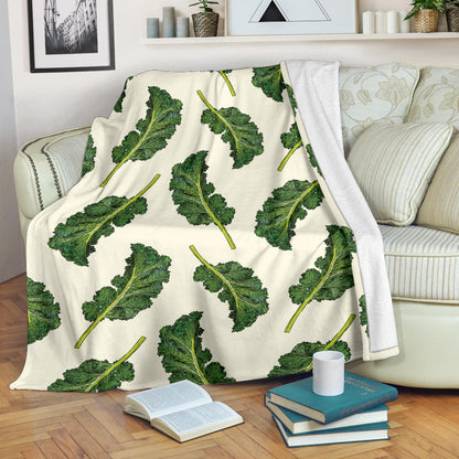 Kale Pattern Print Design 03 Premium Blanket