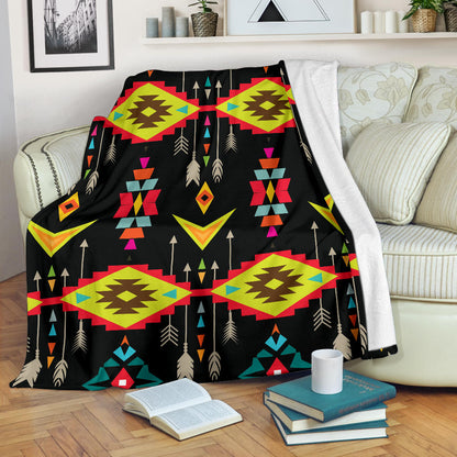 Native Pattern Print Design A05 Premium Blanket