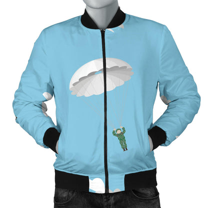 Paratrooper Pattern Print Design A02 Men Bomber Jacket