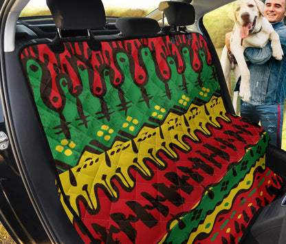 Rasta Pattern Print Design A01 Rear Dog Car Seat Cover Hammock