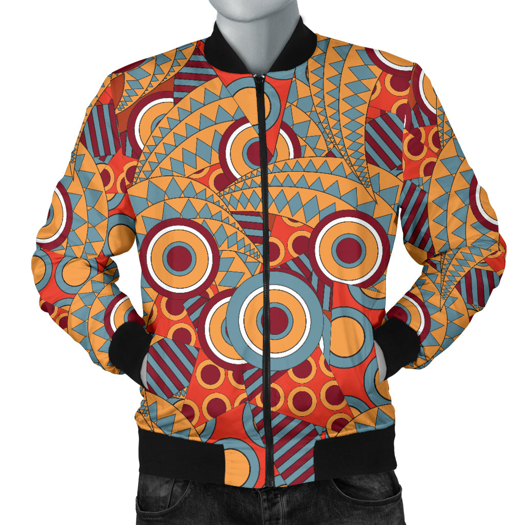 African Pattern Print Design 06 Men Bomber Jacket
