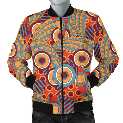 African Pattern Print Design 06 Men Bomber Jacket