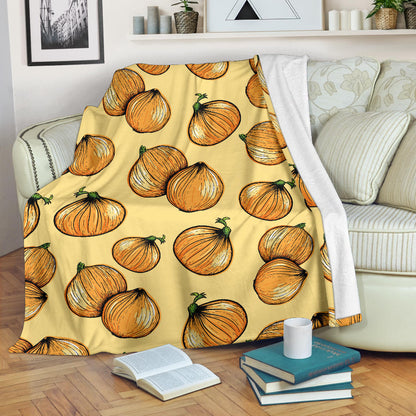 Onion Pattern Print Design A04 Premium Blanket