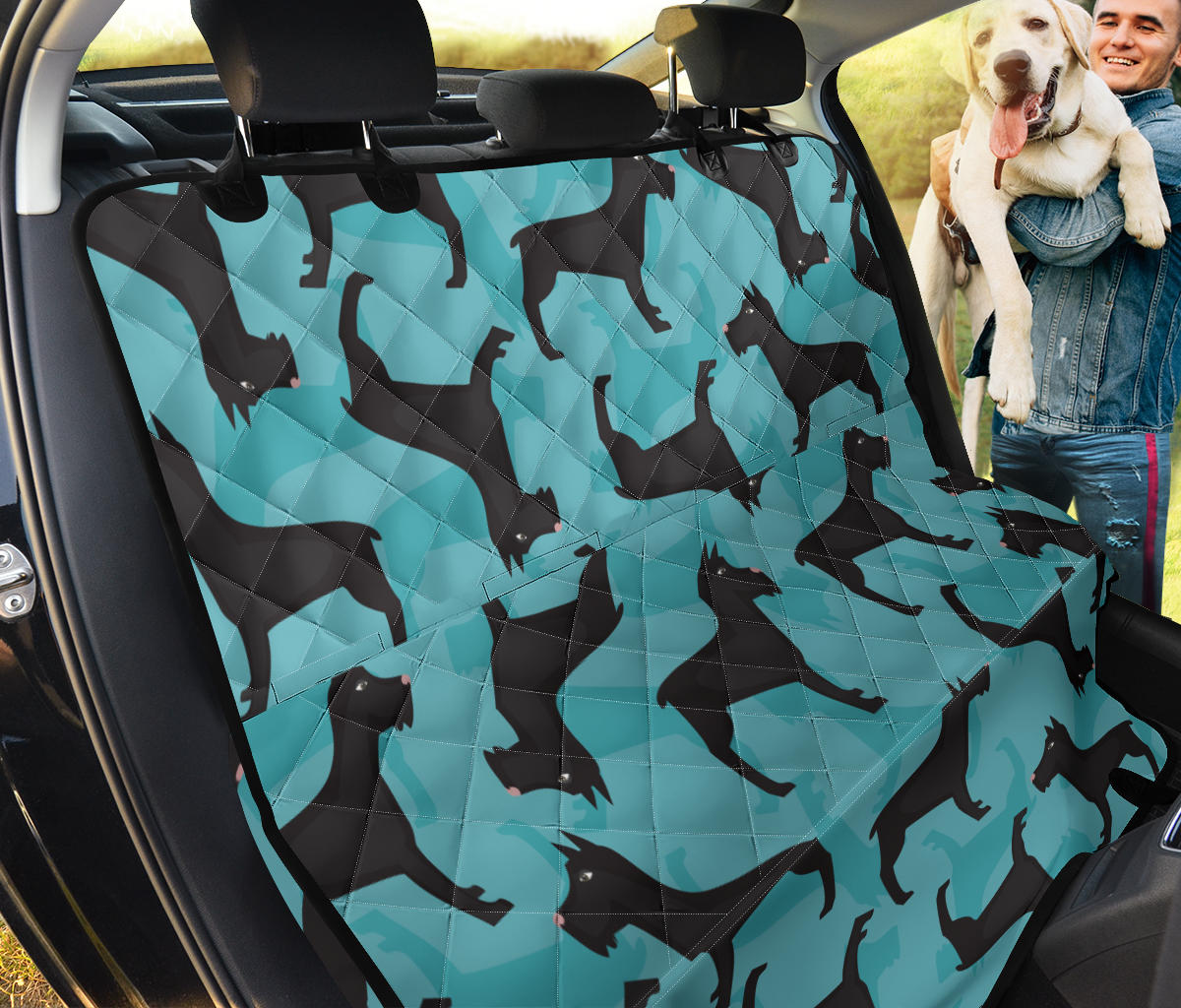 Schnauzers Pattern Print Design A01 Rear Dog Car Seat Cover Hammock
