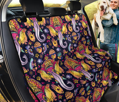 Ganesha Indian Pattern Print Design 03 Rear Dog Car Seat Cover Hammock