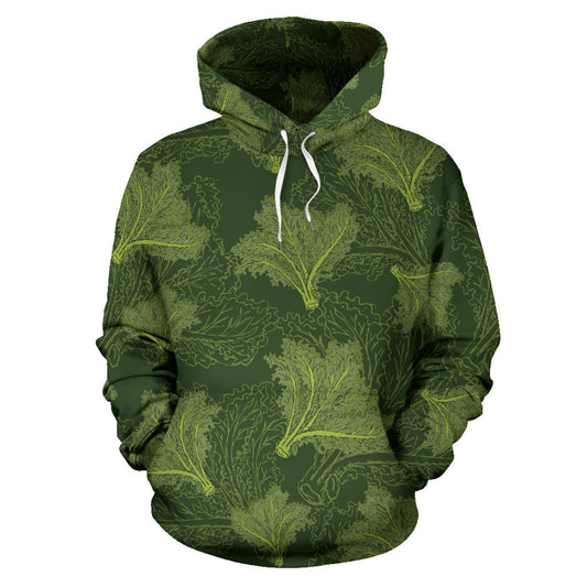Kale Pattern Print Design 01 Pullover Hoodie