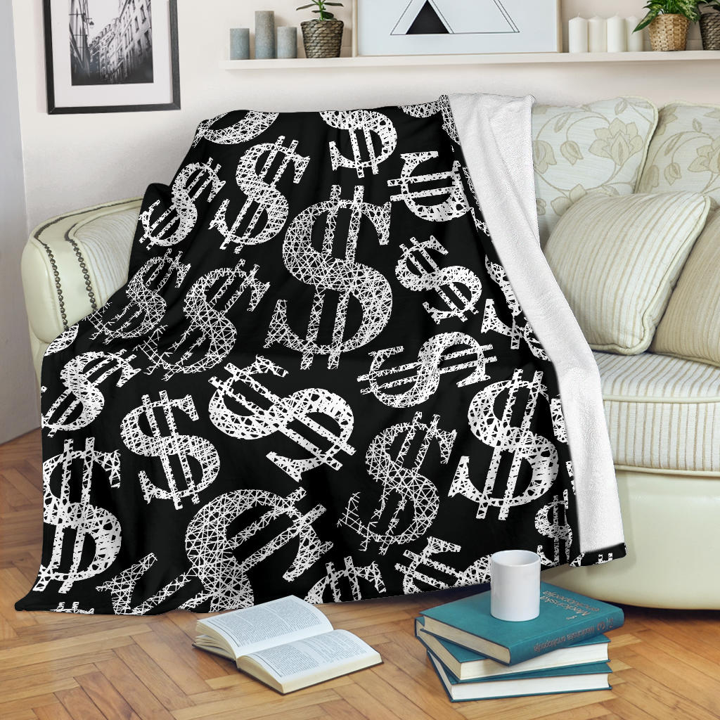 Money Pattern Print Design 02 Premium Blanket