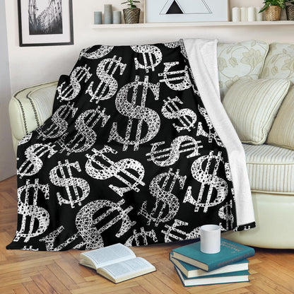 Money Pattern Print Design 02 Premium Blanket