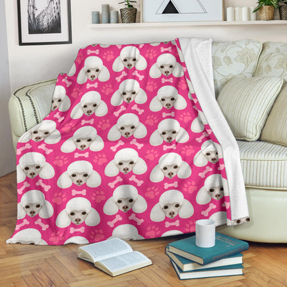 Poodle Pattern Print Design A04 Premium Blanket