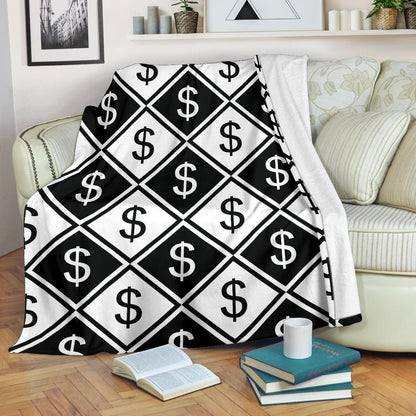 Money Pattern Print Design 04 Premium Blanket