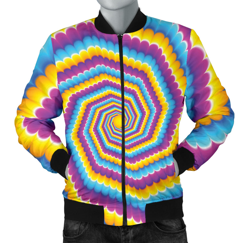 Optical illusion Pattern Print Design A04 Men Bomber Jacket