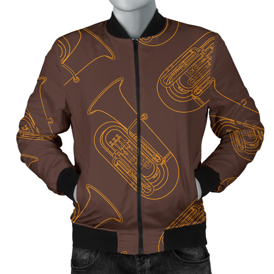 Tuba Pattern Print Design 02 Men Bomber Jacket