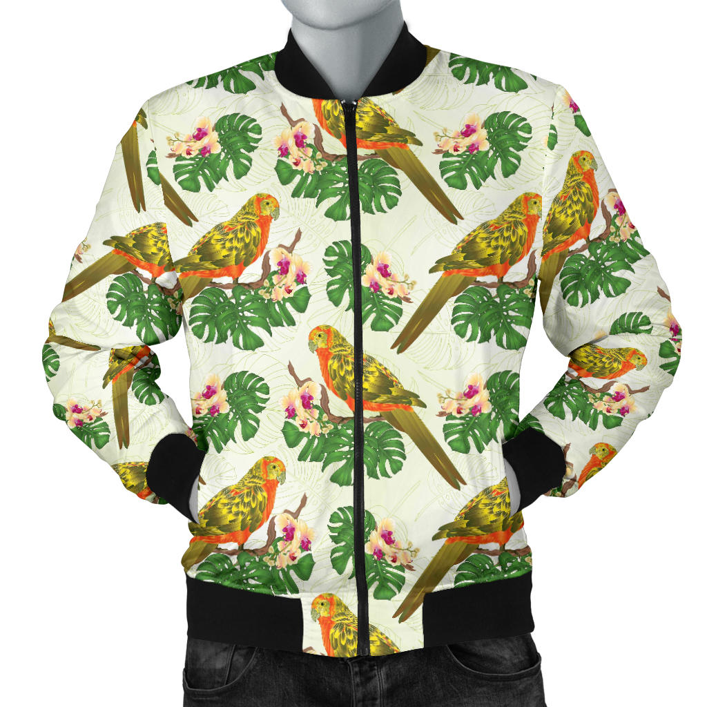 Conures Pattern Print Design 01 Men Bomber Jacket