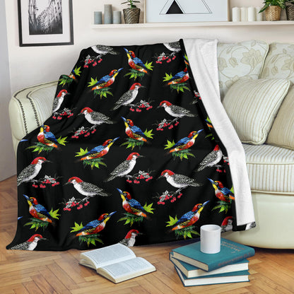 Birds Pattern Print Design 06 Premium Blanket