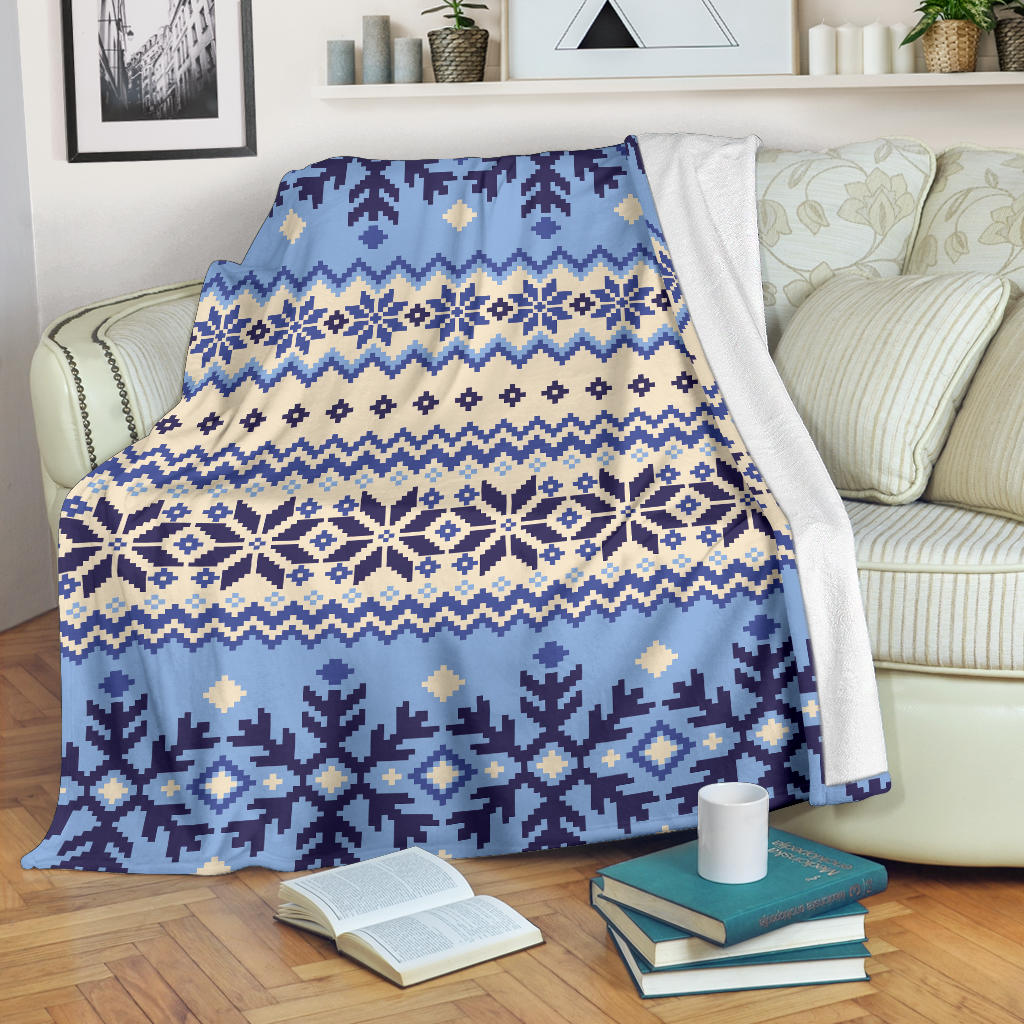 Nordic Pattern Print Design A03 Premium Blanket