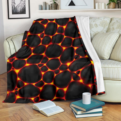 Lava Pattern Print Design 01 Premium Blanket