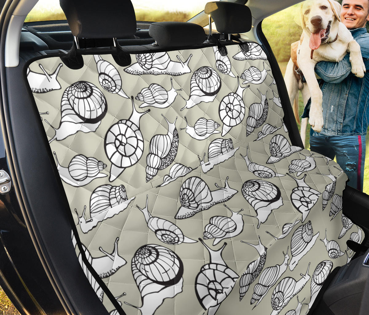 Snail Pattern Print Design 03 Rear Dog Car Seat Cover Hammock