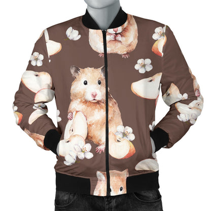 Hamster Pattern Print Design 03 Men Bomber Jacket