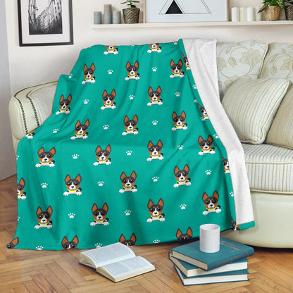 Basenji Pattern Print Design 03 Premium Blanket