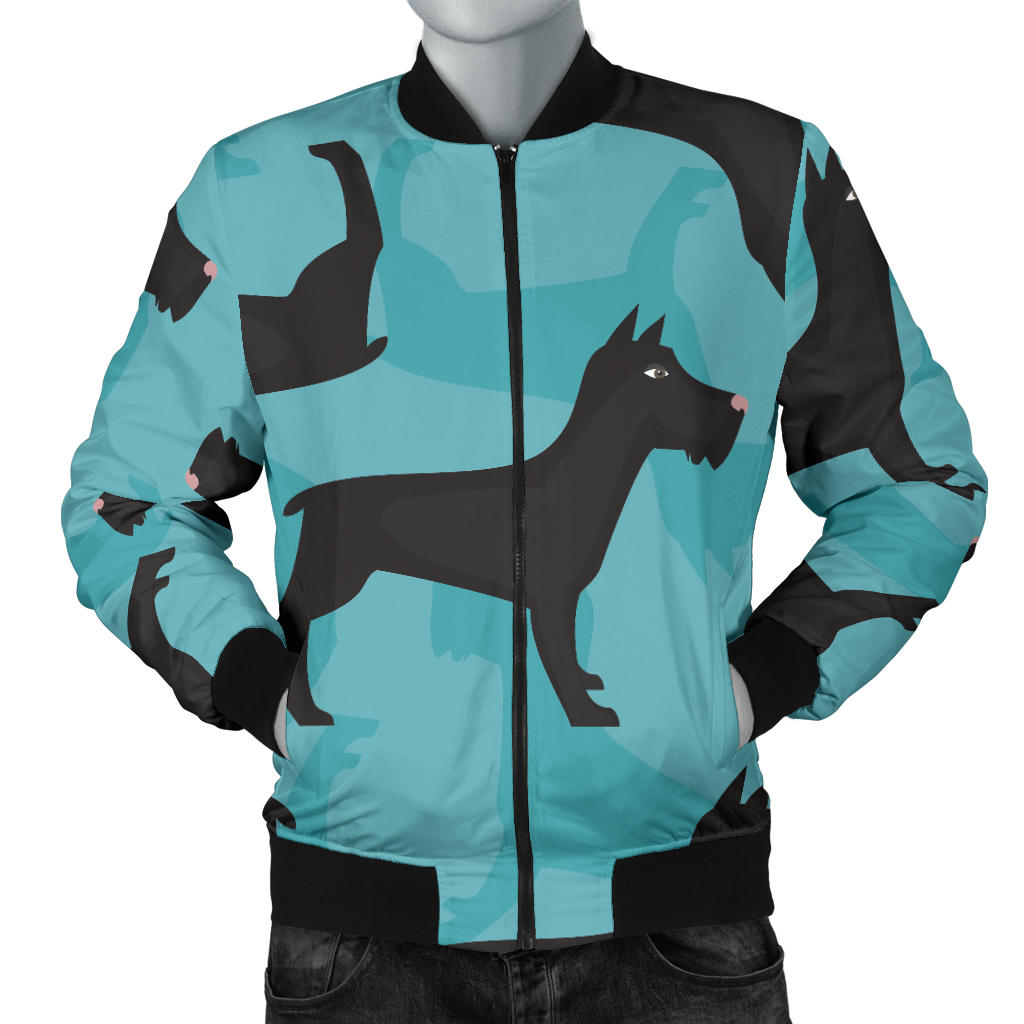 Schnauzers Pattern Print Design A01 Men Bomber Jacket