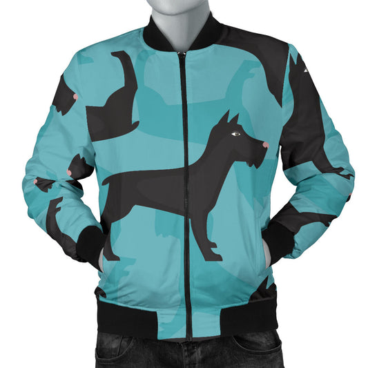 Schnauzers Pattern Print Design A01 Men Bomber Jacket