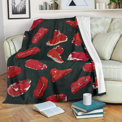 Meat Pattern Print Design 01 Premium Blanket