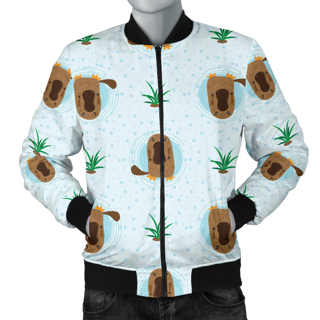 Platypus Pattern Print Design A04 Men Bomber Jacket