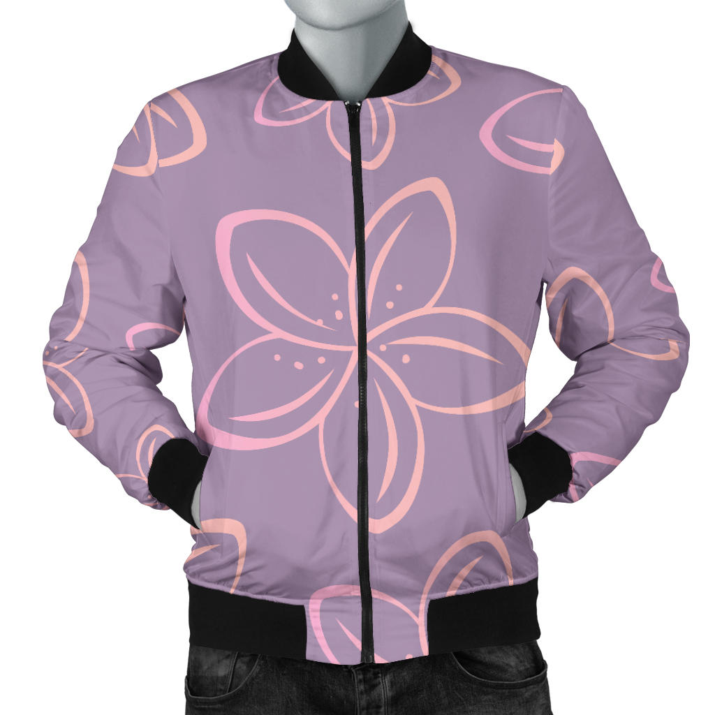 Plumeria Pattern Print Design A01 Men Bomber Jacket