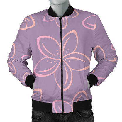 Plumeria Pattern Print Design A01 Men Bomber Jacket