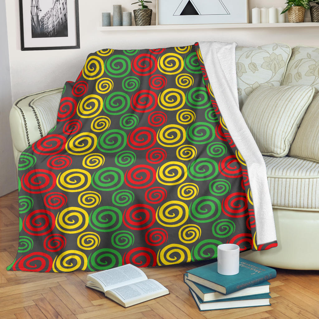 Rastafarian Pattern Print Design A05 Premium Blanket