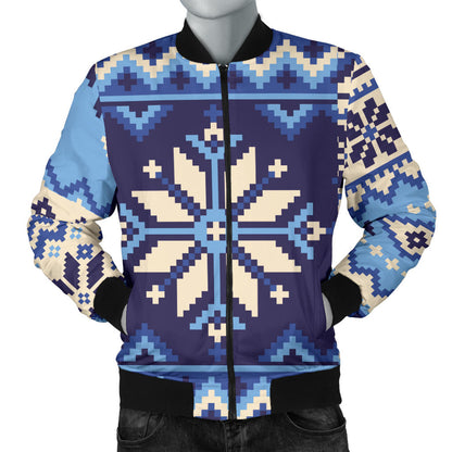 Nordic Pattern Print Design A04 Men Bomber Jacket