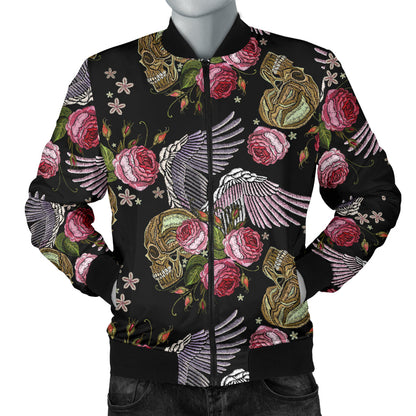 Angel Wings Pattern Print Design 06 Men Bomber Jacket