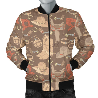 Cowboy Pattern Print Design 02 Men Bomber Jacket