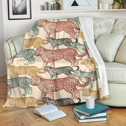 Jaguar Pattern Print Design 01 Premium Blanket