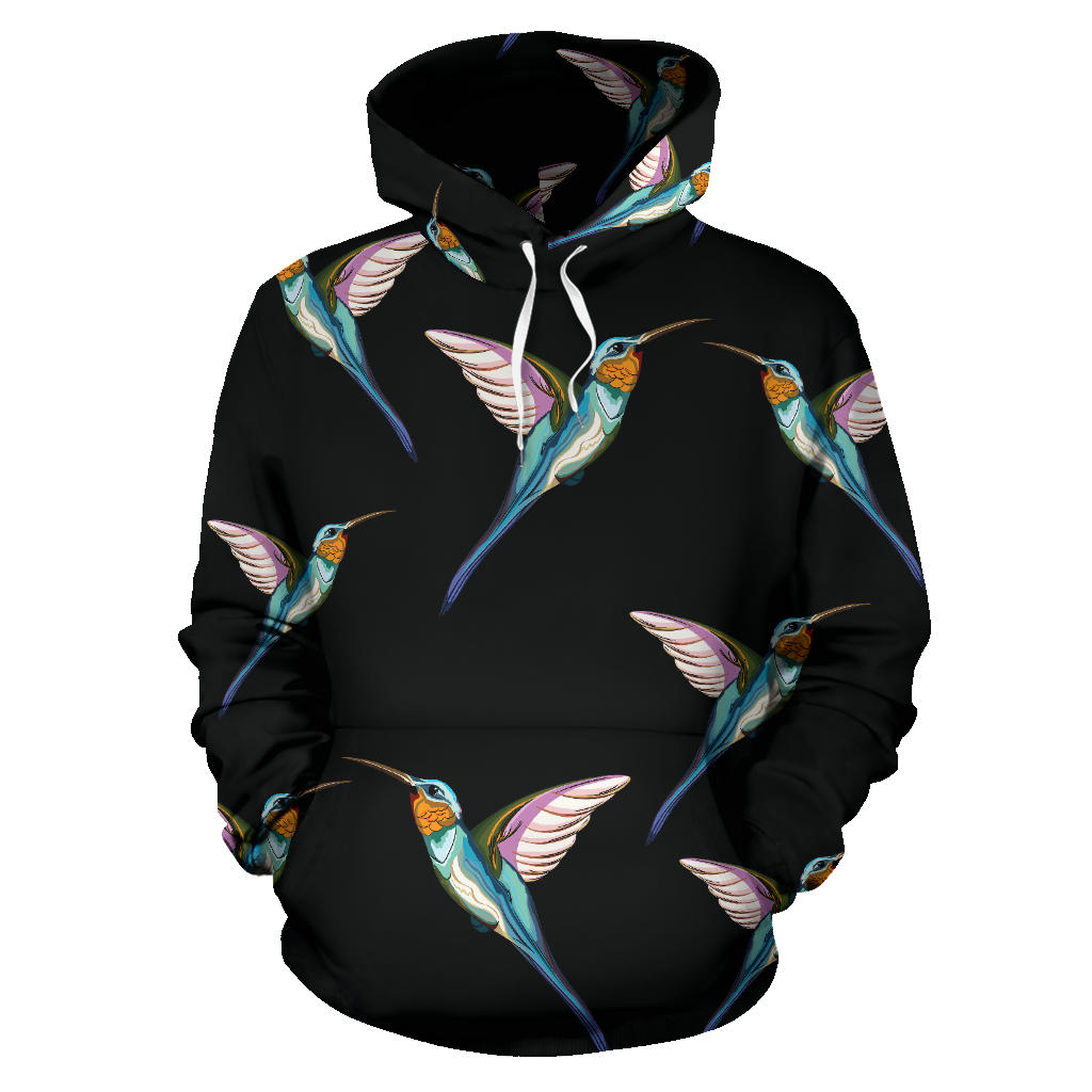 Hummingbird Pattern Print Design 06 Pullover Hoodie