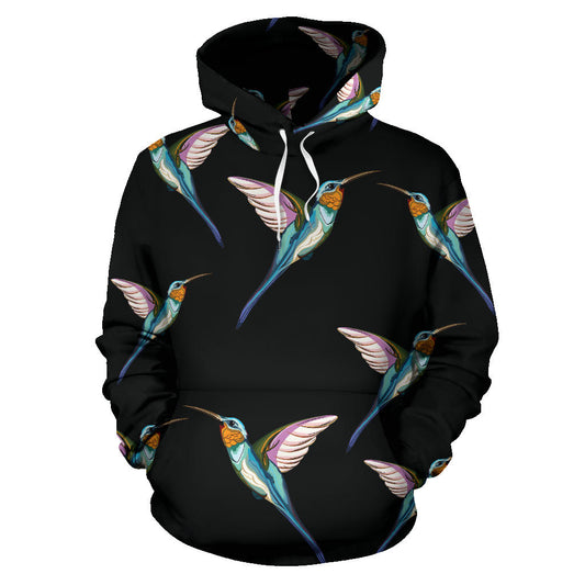 Hummingbird Pattern Print Design 06 Pullover Hoodie