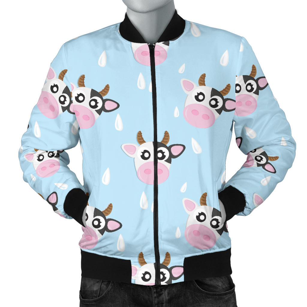 Cow Pattern Print Design 07 Men Bomber Jacket