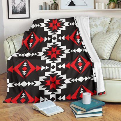 Navajo Pattern Print Design A02 Premium Blanket