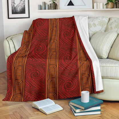 Maori Pattern Print Design 05 Premium Blanket