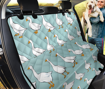 Goose Pattern Print Design 02 Rear Dog Car Seat Cover Hammock