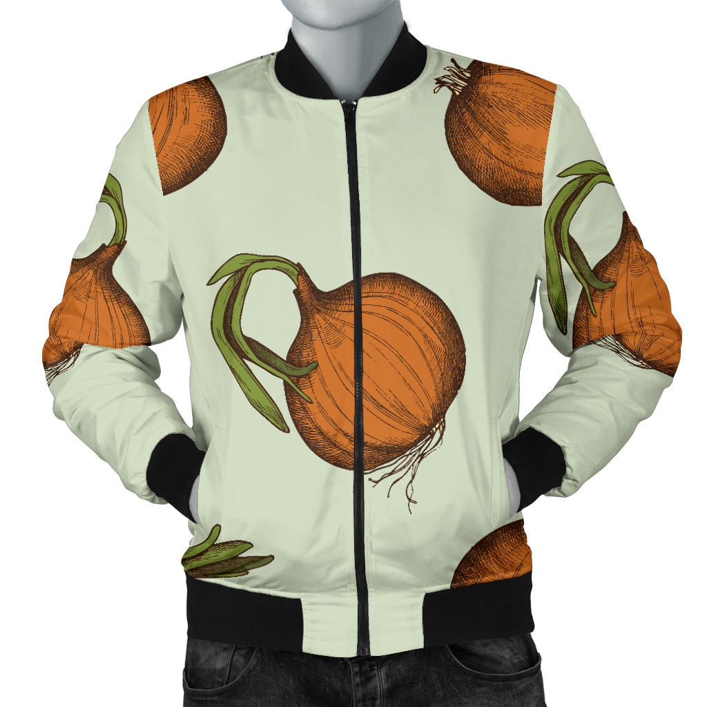 Onion Pattern Print Design A05 Men Bomber Jacket